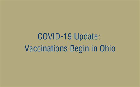 COVID-19 Update: Vaccinations Begin in Ohio - OAAPN