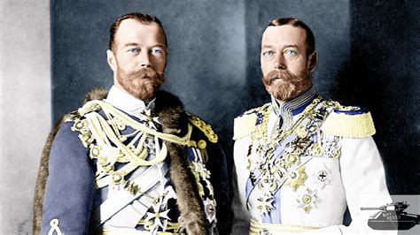 Tsar Nicholas II and King George V Date Unknown : Colorization