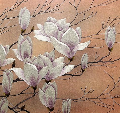 Картины, вышитые шёлком по шёлку
