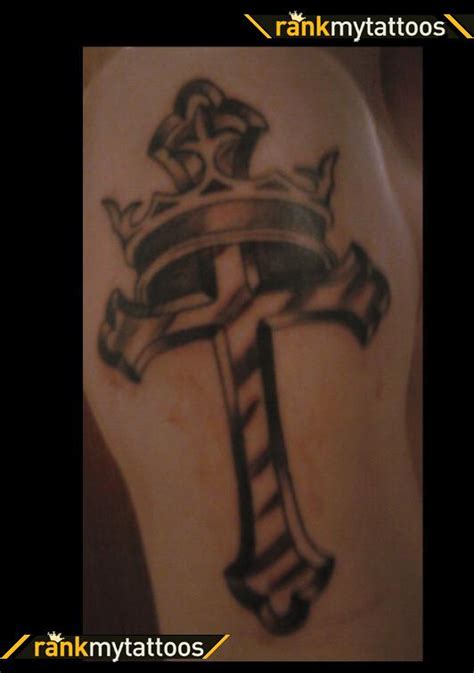 Cross With Crown Cross Tattoo