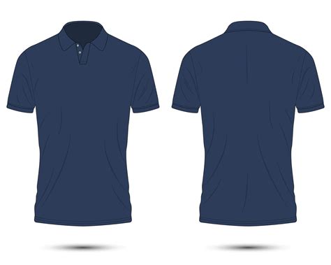 dark blue polo shirt mockup front   view  vector art