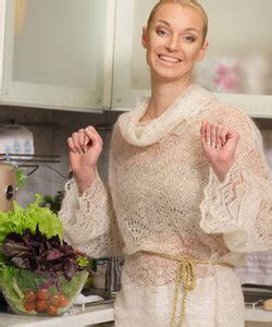 Мохеровая рубаха спицами из гардероба балерины