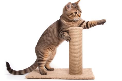 cat scratching post stock  images  backgrounds