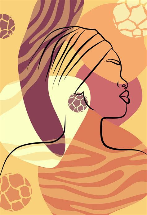 Beautiful African woman. Wall art in the style of Pop art. Colorful ...