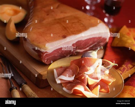 Whole raw ham Stock Photo - Alamy