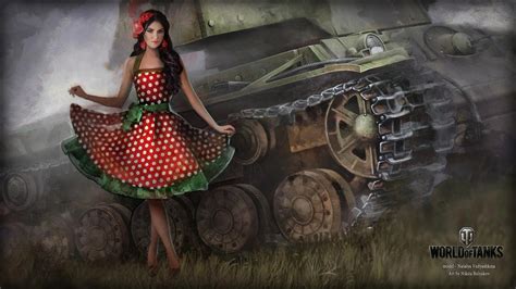 Девушки и танки. Работы художника Никиты Болякова | War Wallpapers