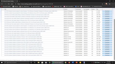 Microsoft Update Catalog Manual download and install August 2019 patch ...