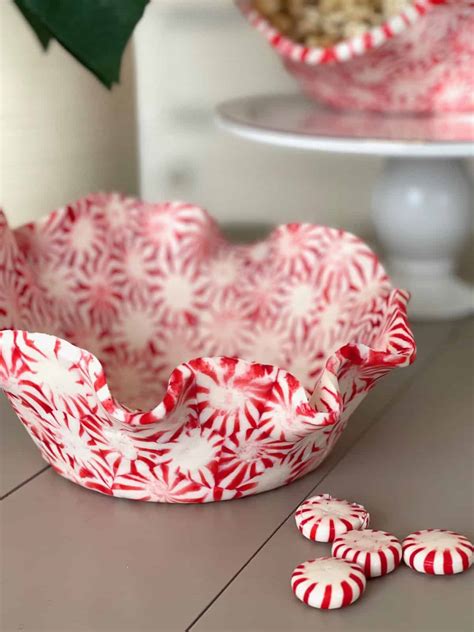 Peppermint Christmas Bowl with Popcorn - Pure Happy Home