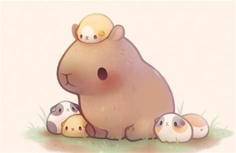 Desenho De Capivara Kawaii - Kawaii Capivara Desenho Fofo — ASTRON