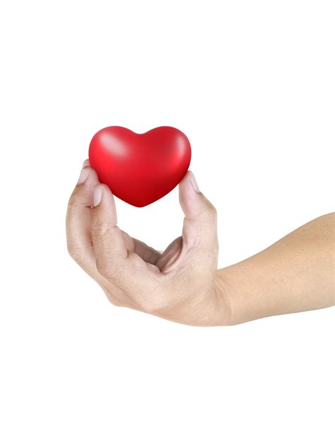 A Man hand holding red heart. transparent background 34799943 PNG