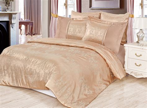 Комплект постельного белья Cleo Satin Jacquard, 21/104-SG, бронза, 2 ...
