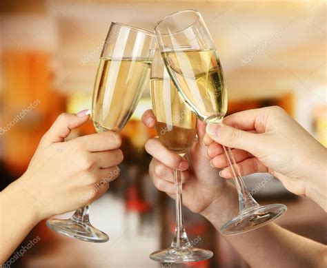 Corporate party sparkling champagne glasses Stock Photo by ©belchonock ...
