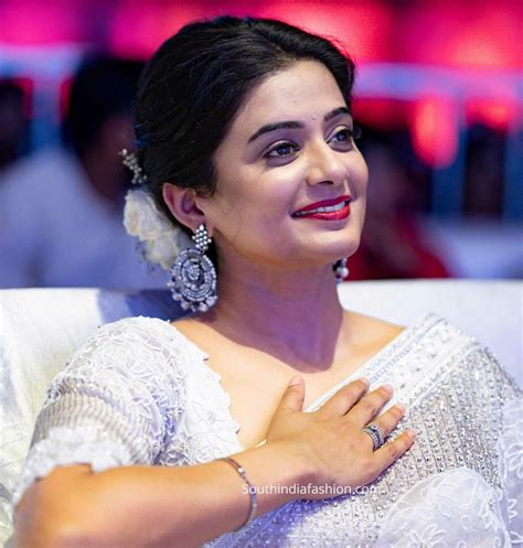 A Vision in White: Priyamani's Graceful Saree Ensemble at Custody Pre