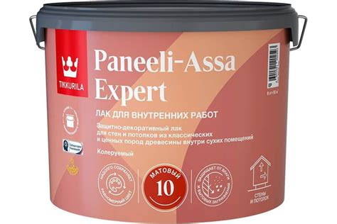 Лак для дерева Tikkurila paneeli-assa expert акрилатный, матовый, база ...