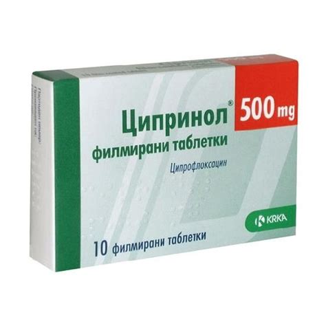 ЦИПРИНОЛ ТАБЛЕТКИ 250 МГ Х 10 - Аптека Оптима