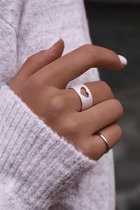 Серебряное тройное кольцо "Bubble"