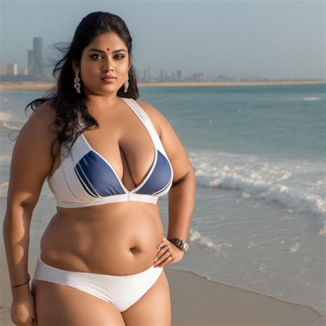 Thick bbw Indian women, bikini, on beach, thick bo by santoshk3 on