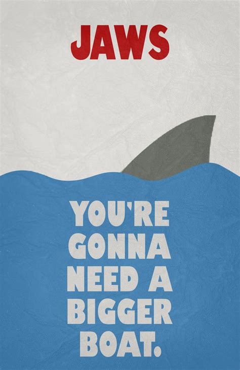 JAWS Quote Poster 01 Art Print by Misery | Quote posters, Beach quotes ...