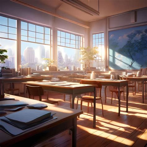 class room desk brown color  white background stock illustration