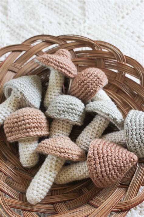 Easy Crochet Mushrooms | Free Crochet Pattern - Stitchberry