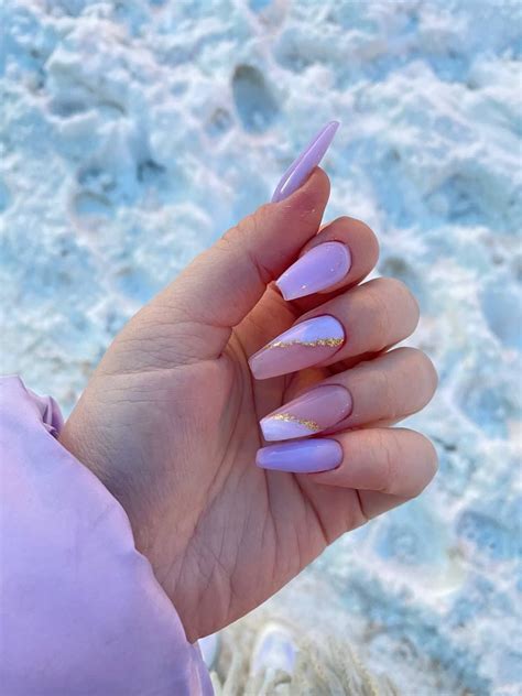 Маникюр 💜 | Gel nails, Lilac nails, Stylish nails