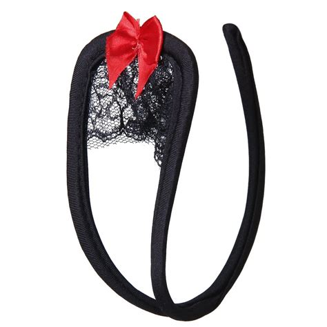 Lace panties with red bow for women|c string|underwear c stringc panty