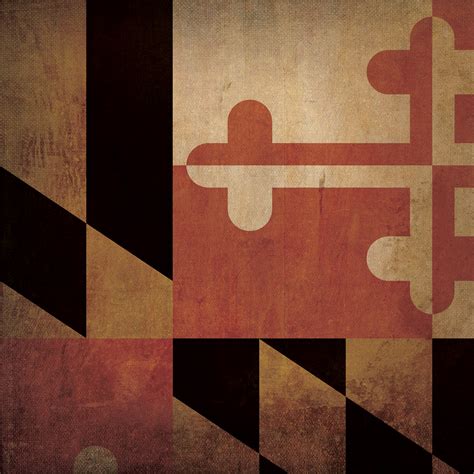 Maryland Flag Art by City Prints - The Map Shop