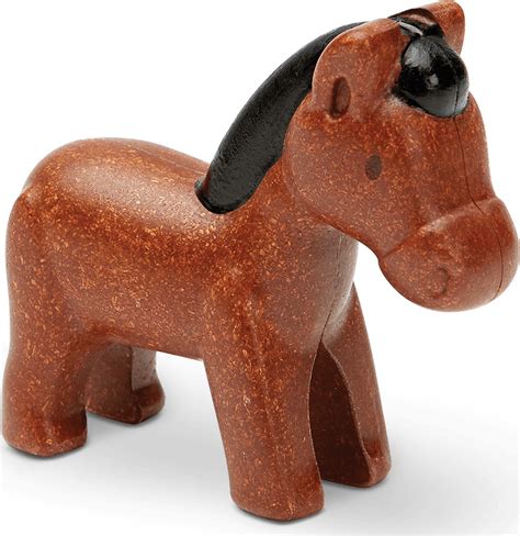 Wooden Brown Horse Figure | Kazoo Toys