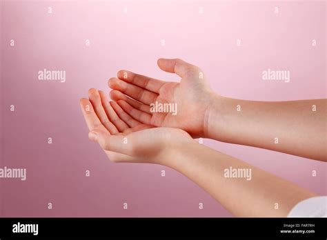 human hand performing begging gesture stock photo alamy