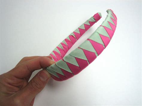 sewing  crafting  sarah tutorial woven ribbon headband