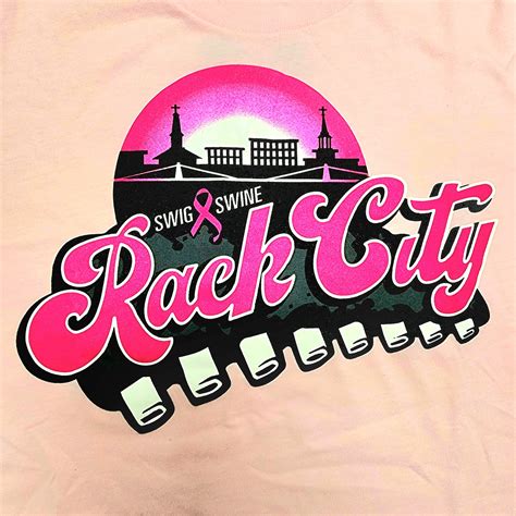 "Rack City" - Pink T-Shirt - Swig & Swine BBQ