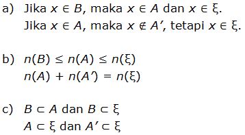 matematik   set semesta  pelengkap bagi  set