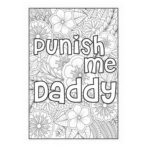 Punish Me Daddy - BDSM / Bondage Colouring Art for Adults - Adult