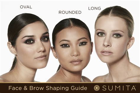 eyebrows shapes  oval faces