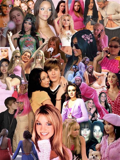 Y2K Collage of Movie Posters and Celebrities