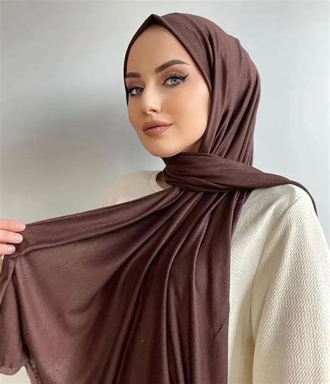 ramadan jersey hijab scarf  muslim women shawl stretchy easy hijabs