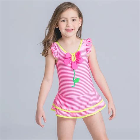 Children's One Pieces Swimwear Girl Baby Swimsuit Floral Bathing Suit ...