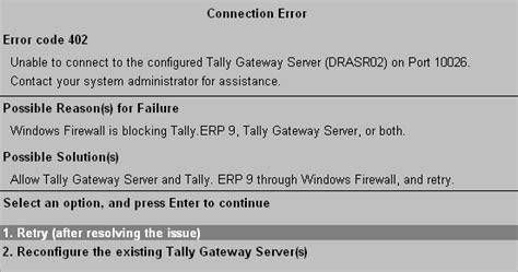 Error Code 402