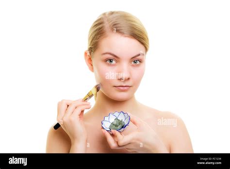 woman mud face  res stock photography  images alamy