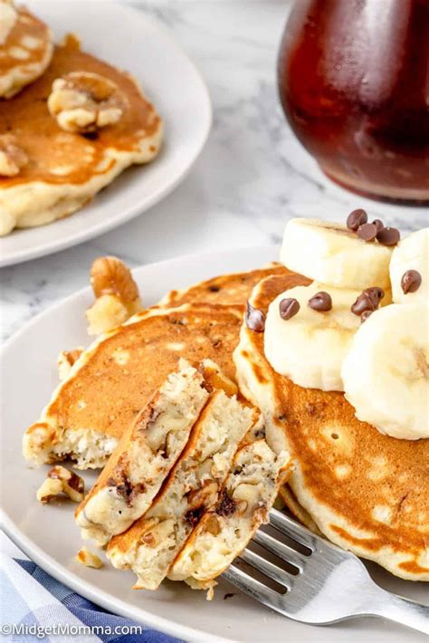 Chunky Monkey Pancakes (Chocolate Chip Banana Pancakes with Nuts)