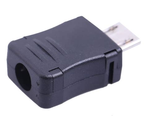 USB-micro connector male zwart (3 delen) - DomoticX