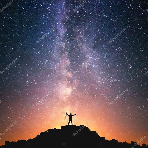 The Man and the Universe — Stock Photo © jankovoy #90134072