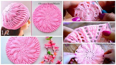 APRENDE HACER HERMOSA BOINA A CROCHET/CURSO-TUTORIAL GRATIS - TEJIDO A ...