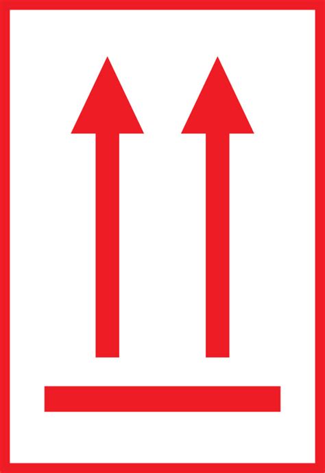 Felfele nyilak vörös 100x70 mm, papír - Unilabel W