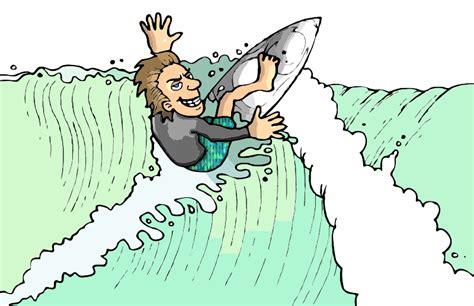 A Surfer on a wave - Openclipart