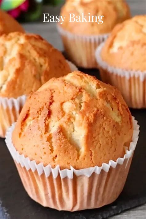Easy plain vanilla muffin recipe. Super soft and fluffy. Easy Baking