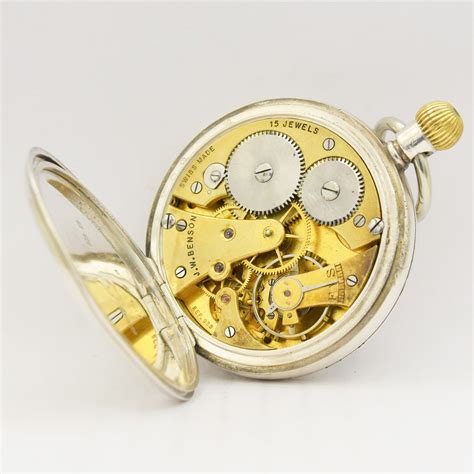 J. W. BENSON Silver Pocket Watch - Ashton-Blakey Vintage Watches