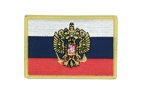 Aufnäher Russland mit Wappen Flagge - 6x8 - FlaggenPlatz.de