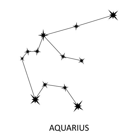 Premium Vector | Aquarius constellation.Vector icon isolated on white