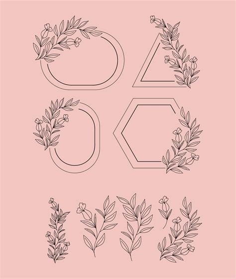 branches and luxury frames 21384538 Vector Art at Vecteezy